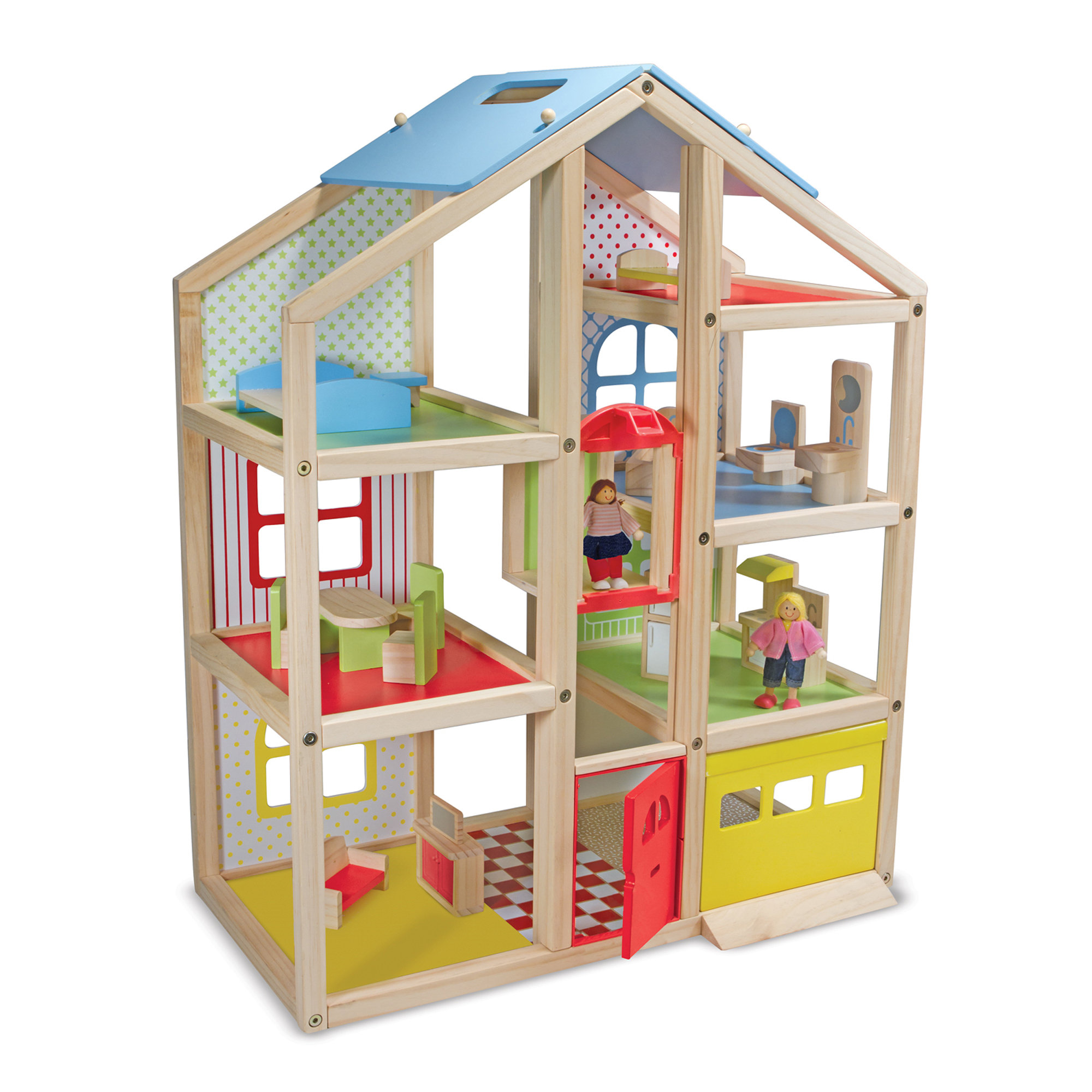 Melissa & Doug 19 Piece Hi-Rise Dollhouse Set & Reviews | Wayfair